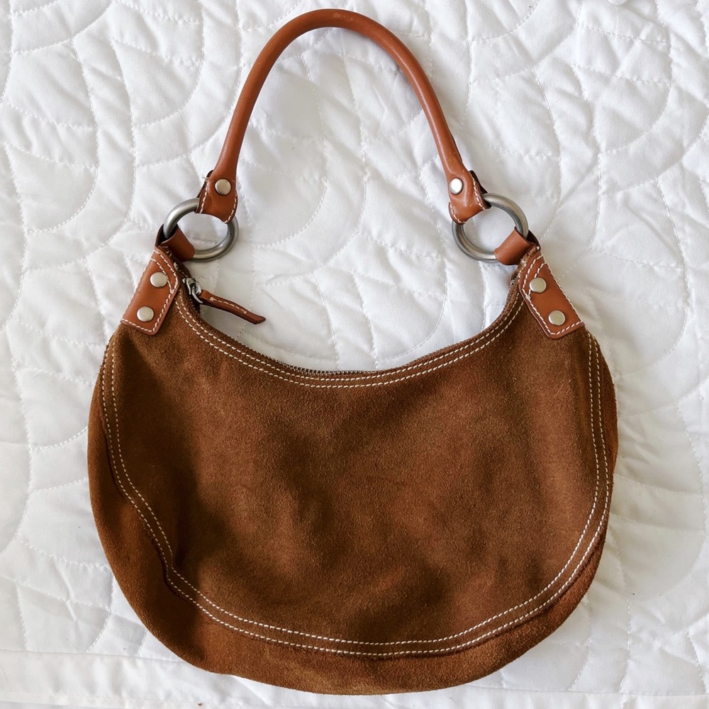 NWOT Gap Y2K Genuine Leather Suede Shoulder Bag
